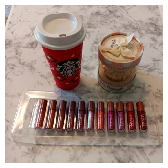 Beauty & Self-Care Bundle – Lip Colors, Cupcake Soap & Starbucks Mug - Picture 1 of 13